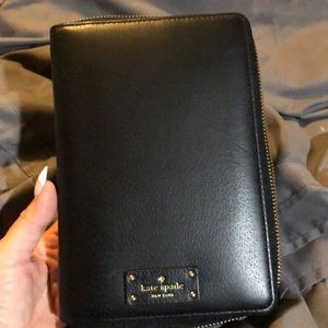 Kate Spade Black Leather Medium Agenda